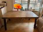 Houten Eettafel/Bureau - Stevig en Stijlvol, Ophalen, Gebruikt, 100 tot 150 cm, Eikenhout