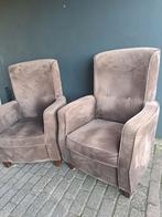 2 Kwalitatief goede Fauteuils., Huis en Inrichting, Fauteuils, Ophalen, Hout, Gebruikt, Vintage