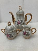 Vintage Theeservies met bloemmotief, Antiek en Kunst, Antiek | Servies compleet, Ophalen of Verzenden