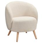 Fauteuil teddy off white, zgan, Ophalen, 50 tot 100 cm, Zo goed als nieuw, Minder dan 100 cm