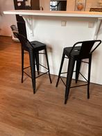 2 Matzwarte SKLUM Barkrukken - Zo Goed Als Nieuw!, Ophalen, Met voetsteun, 60 tot 90 cm, Zo goed als nieuw