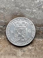 1/2 gulden 1866 Willem III, mooie kwaliteit, ½ gulden, Koning Willem III, Zilver, Ophalen of Verzenden