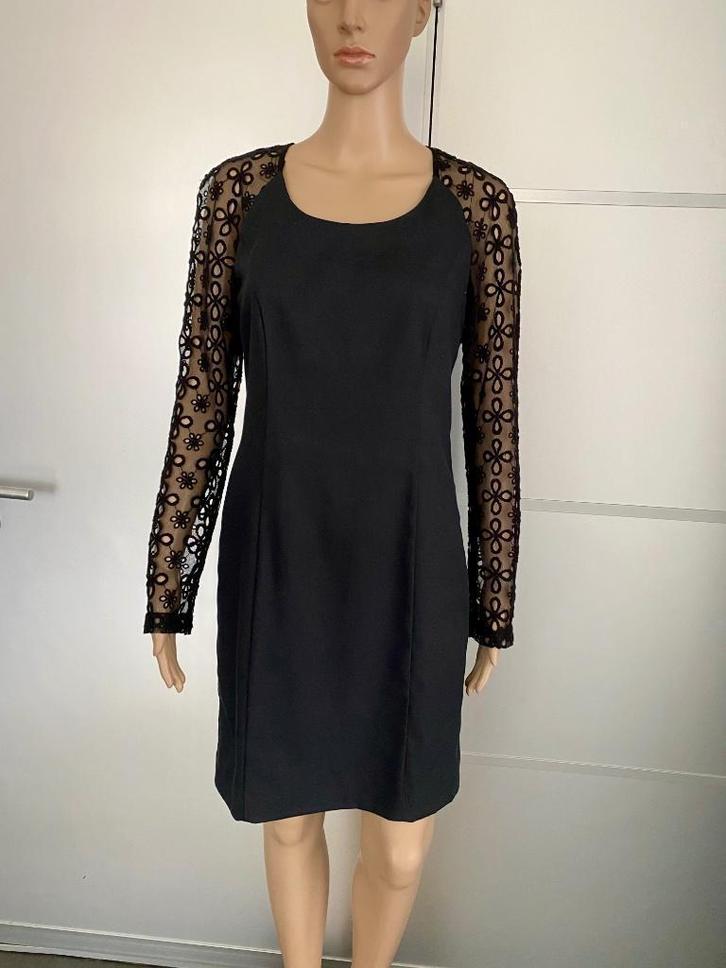 H986 Esprit maat 36=S jurk jurkje feest kant zwart feestjurk, Kleding | Dames, Jurken, Zo goed als nieuw, Maat 36 (S), Zwart, Knielengte