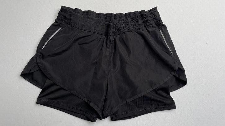 dames sportshort 2-in1 maat XS, Kleding | Dames, Sportkleding, Zo goed als nieuw, Maat 34 (XS) of kleiner, Zwart, Ophalen of Verzenden