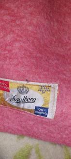 Vintage roze/crème wollen dikke deken, Huis en Inrichting, Woonaccessoires | Plaids en Woondekens, ?, Zo goed als nieuw, ?, ?