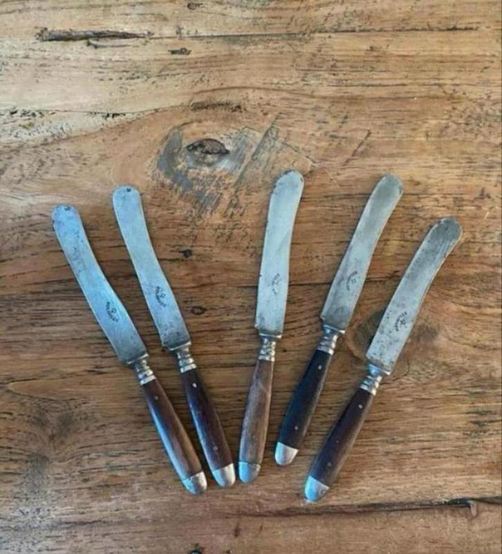 Antieke Solingen messen - set van 5, Antiek en Kunst, Antiek | Bestek, Ophalen of Verzenden