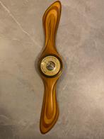 Vintage Barometer Propeller Hout Jaren 60, Ophalen of Verzenden, Gebruikt, Analoog, Wandklok