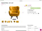 Gele fauteuil - Leen Bakker, Ophalen, Minder dan 50 cm, 75 tot 100 cm, Zo goed als nieuw
