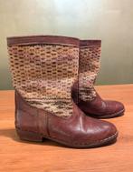 Authentieke kelim boots - boho Ibiza look maat 38, Kleding | Dames, Schoenen, Hoge laarzen, Bruin, Ophalen of Verzenden, Onbekend