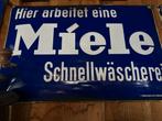 Oude Miele Schnellwäscherei Emaille Reclamebord, Antiek en Kunst, Ophalen