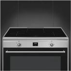 Luxe Fornuis Smeg 90cm rvs INDUCTIE 4 zones NIEUW, 60 cm of meer, Nieuw, Energieklasse A of zuiniger, Inductie