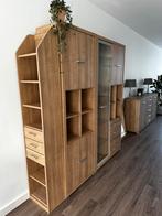 Set: Dressoir, 2 kasten, boekenkast, spiegel - HACO - eiken, Huis en Inrichting, Ophalen, 200 cm of meer, Eikenhout, Zo goed als nieuw