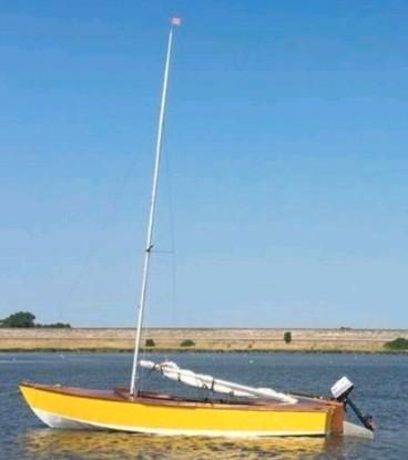 Spanker zeilboot incl. Wegtrailer, bb motor en 2 sets zeilen, Watersport en Boten, Zeilen en Zeiltoebehoren, Zo goed als nieuw