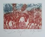 Exlibris /Ex libris H. Capova, Don Quichot, Antiek en Kunst, Kunst | Etsen en Gravures, Verzenden