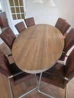 Mooie ovalen eettafel, Huis en Inrichting, Tafels | Eettafels, Ophalen, 200 cm of meer, 50 tot 100 cm, Zo goed als nieuw