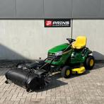John Deere X126 zitmaaier met Tielbürger bezem weinig uur, Tuin en Terras, Zitmaaiers, Ophalen, Stiga, Zo goed als nieuw, Mulchfunctie