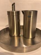 Zack Suiker- en Melkset met Dienblad, Huis en Inrichting, Ophalen of Verzenden, Zo goed als nieuw, Rvs of Chroom, Los bestek