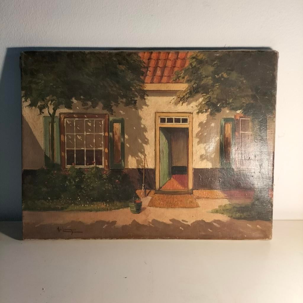 Schilderij H. van Langen - Huis / Boerderij, Ophalen