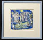 Ton Holst, 1931 - 2007,  mixed media,  Café de la Paix., Ophalen of Verzenden