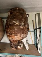 Groot brocante olie vat, Ophalen