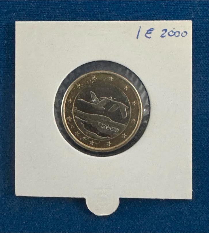 Zeldzame 1 Euro Finland 2000, Postzegels en Munten, Munten | Europa | Euromunten, Losse munt, 1 euro, Finland, Ophalen of Verzenden