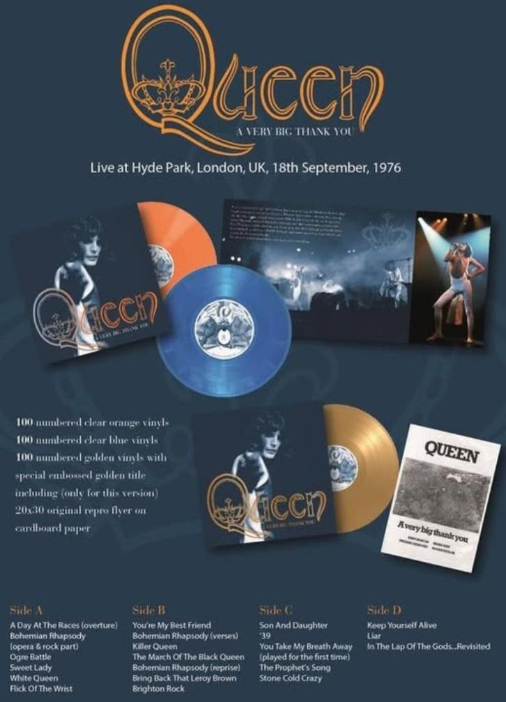 Queen - A very big thank you 2lp  orange vinyl lim.ed., Cd's en Dvd's, Vinyl | Rock, Nieuw in verpakking, Ophalen of Verzenden
