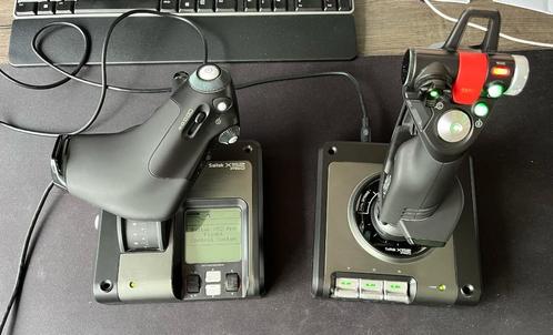 Logitech Saitek X52 Pro Hotas - zilver zwart, Computers en Software, Joysticks, Zo goed als nieuw, Ophalen of Verzenden