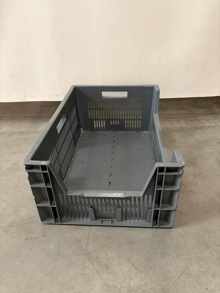 Stapelbak Grijs 600x400x125/225mm - 48 Liter, Doe-het-zelf en Verbouw, Kratten en Dozen, Nieuw, Bak of Kist, 50 tot 75 cm, Minder dan 35 cm