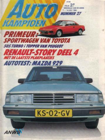 Autokampioen 27 1984 : Mazda 929 - Peugeot 505 Turbo inj beschikbaar voor biedingen