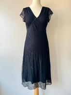 Vintage nineties Lange jurk zwart kant stretch 36 lbd bloem, Kleding | Dames, Vintage, Ophalen of Verzenden, Onder de knie, Zo goed als nieuw