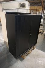 Zwarte archiefkast roldeurkast kantoorkast voorraadkast, Gebruikt, 100 tot 150 cm, 100 tot 150 cm, Niet ingevuld