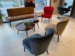 Dutchbone lounge stoelen, drie kleuren, Huis en Inrichting, Stoelen, Ophalen, Hout, Drie, Blauw