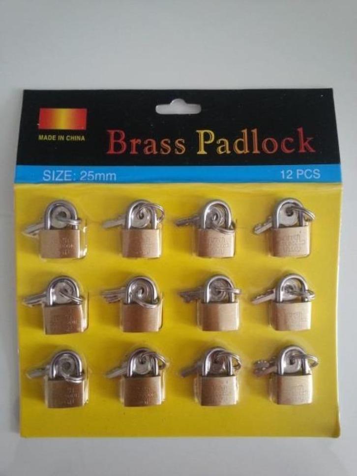 Brass Padlock/Hangslot 25 mm [NIEUW], Huis en Inrichting, Woonaccessoires | Overige, Nieuw, Ophalen