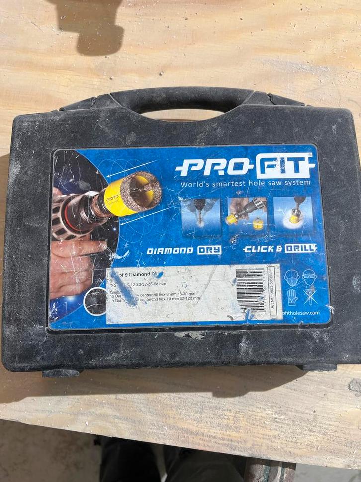 Pro-Fit Diamantboor Set tegelboren, Doe-het-zelf en Verbouw, Gereedschap | Handgereedschap, Gebruikt, Ophalen of Verzenden
