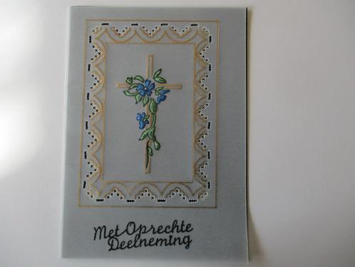 nr 179 pergamano rouw kaart, Hobby en Vrije tijd, Kaarten | Zelfgemaakt, Nieuw, Overige thema's, Ophalen of Verzenden
