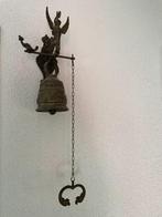 Kloosterbel met engel - brons, Ophalen of Verzenden