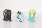 Set van 3 Elephant Parade miniaturen – handbeschilderd, Antiek en Kunst, Ophalen of Verzenden