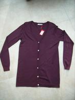 NIEUW: heuplang vest La Ligna burgundy + glitterboord maat L, Kleding | Dames, Overige kleuren, Maat 42/44 (L), Nieuw, Ophalen of Verzenden