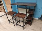 Bartafel met 2 krukken, Ophalen, Zo goed als nieuw