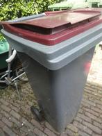 kunststof ROLCONTAINER met RODE DEKSEL, 140 liter / tuin, Ophalen, Kunststof, 40 liter of meer, Zo goed als nieuw