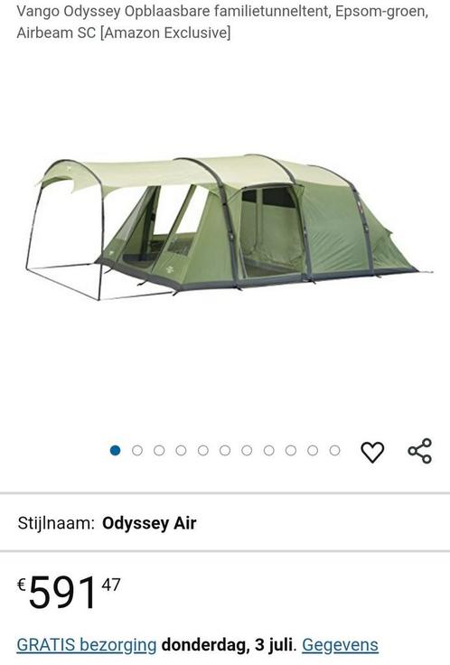 Opblaastent 5-persoons, Caravans en Kamperen, Tenten, Zo goed als nieuw, Ophalen