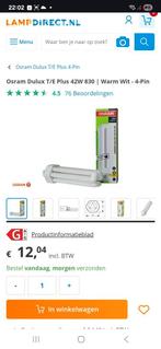 16 x Osram DULUX T/E 42W/830 PLUS GX24q-4 Lumilux Warm Wit, Ophalen of Verzenden, Nieuw, Led-lamp