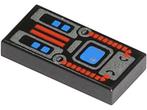 Lego Black Tile 1 x 2 with Spyrius Blue Screen, Silver and, Kinderen en Baby's, Speelgoed | Duplo en Lego, Ophalen of Verzenden