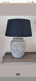 Mooie grote lamp met stenen voet, Ophalen, Rond, Bruin, Zo goed als nieuw
