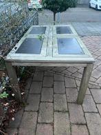 Tiek houten buiten tafel tafel, Tuin en Terras, Tuintafels, Ophalen, Gebruikt, Rechthoekig, Teakhout