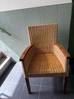 Rieten stoel, Huis en Inrichting, Stoelen, Ophalen, Gebruikt, Bruin, Riet of Rotan