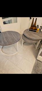 Salon tafel set, Huis en Inrichting, Tafels | Salontafels, 50 tot 100 cm, Rond, Zo goed als nieuw, Minder dan 50 cm