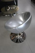 3 leuke ronde eetkamerstoelen eggchair rvs zilver draaibaar, Huis en Inrichting, Stoelen, Ophalen, Zo goed als nieuw, Metaal, Drie