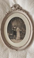 Antieke Franse Striklijst met Brocante Oude Prent, Ophalen