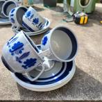 6 Baltic kop en schotels. Boch België, Antiek en Kunst, Antiek | Servies los, Ophalen of Verzenden